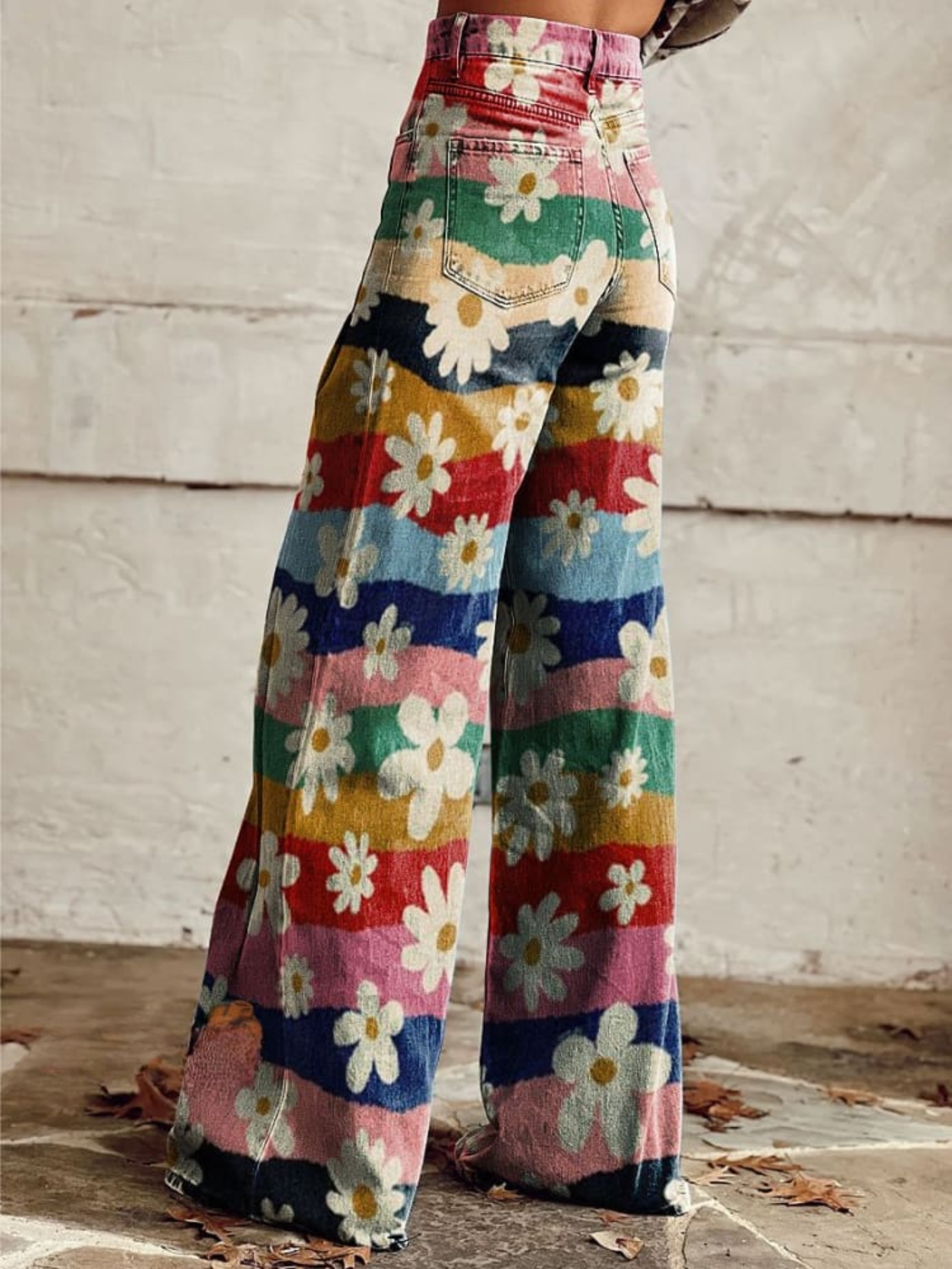 Léon - Pantalons Élégants à Fleurs