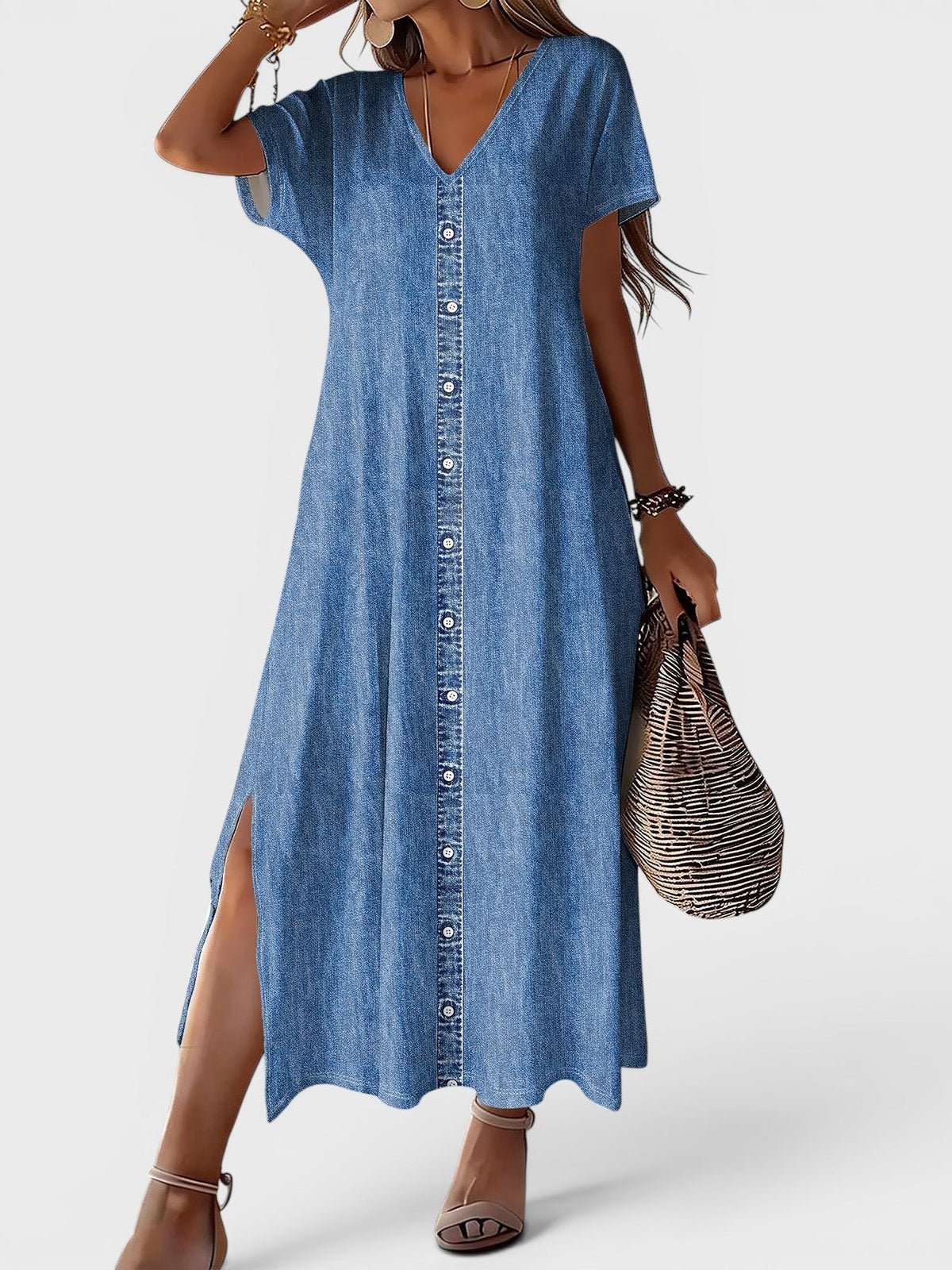 Helen | Élégante Robe Rétro en Denim