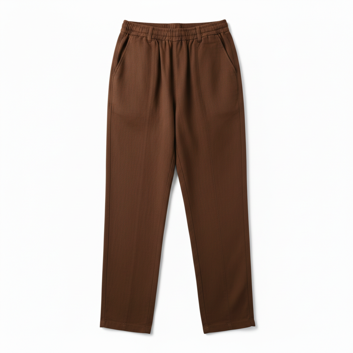 Pantalon Sarouel en Coton pour Femme avec Taille Élastique et Poches Latérales