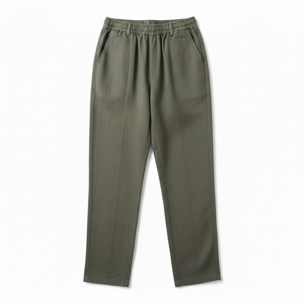 Pantalon Sarouel en Coton pour Femme avec Taille Élastique et Poches Latérales