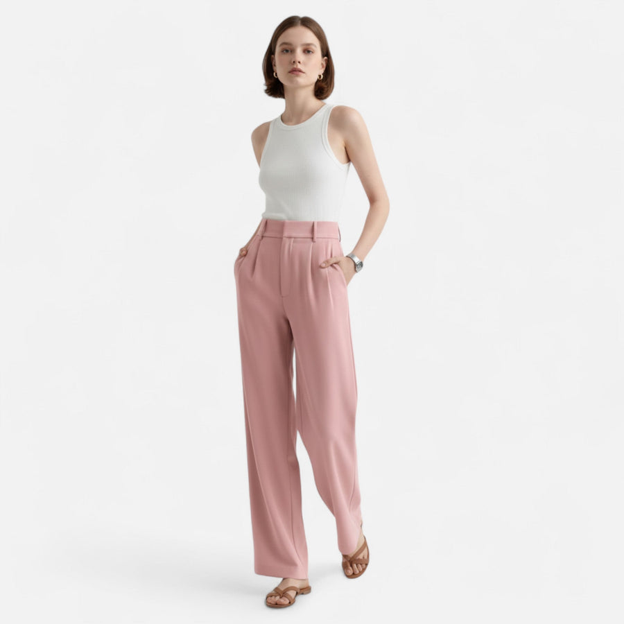 Ancienne Monde | Pantalon Femme Taille Haute Élégance Intemporelle