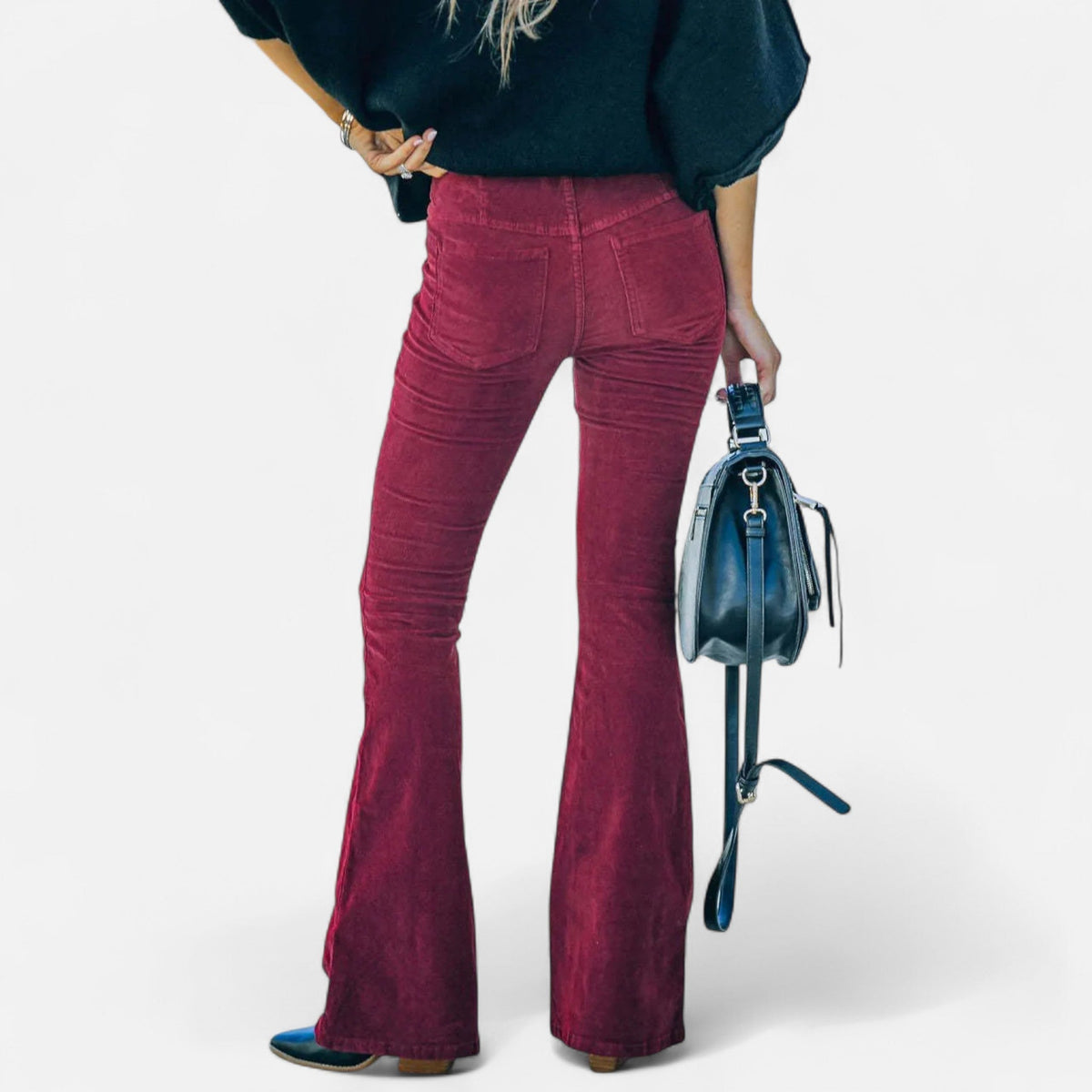 Ancienne Monde | Pantalon Femme Taille Haute Évasé – Style Intemporel, Silhouette Élégante