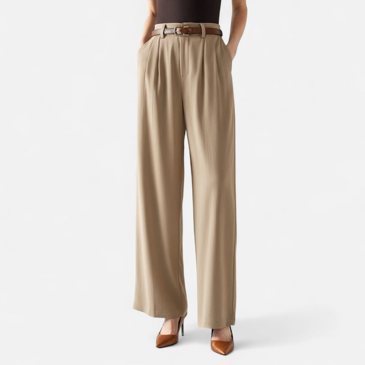 Ancienne Monde | Pantalon Femme Palazzo Taille Haute Intemporel