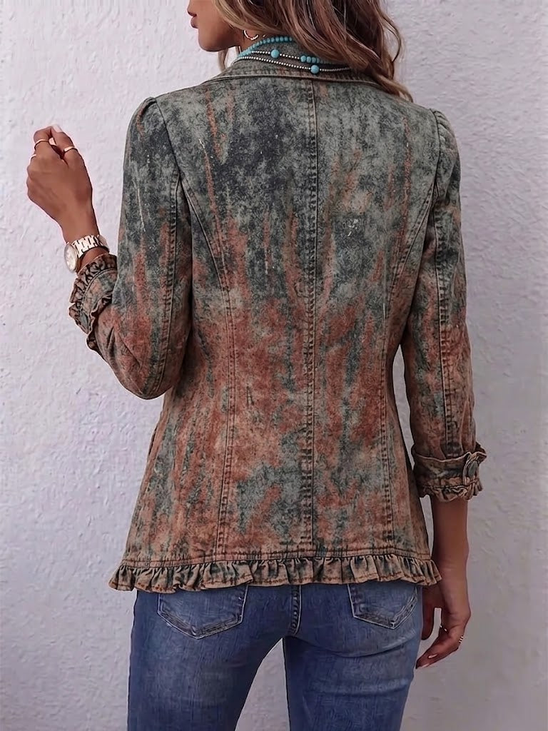 Fanny | Veste Vintage Imprimé Dégradé Texturé